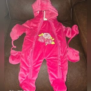 Pink Floral Kids One Piece